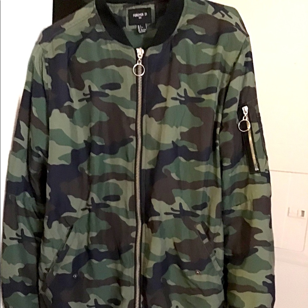 Forever 21 Camo trench coat